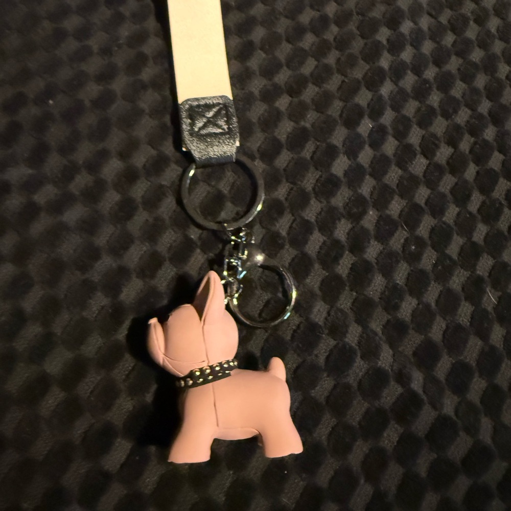 Pink Dog Keychain